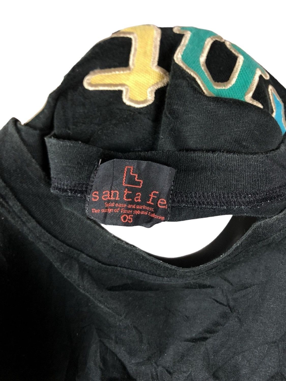 Japanese Brand Santa Fe Spell Out Big Logo Embroidery Shirt Size US XL / EU 56 / 4 - 7 Thumbnail