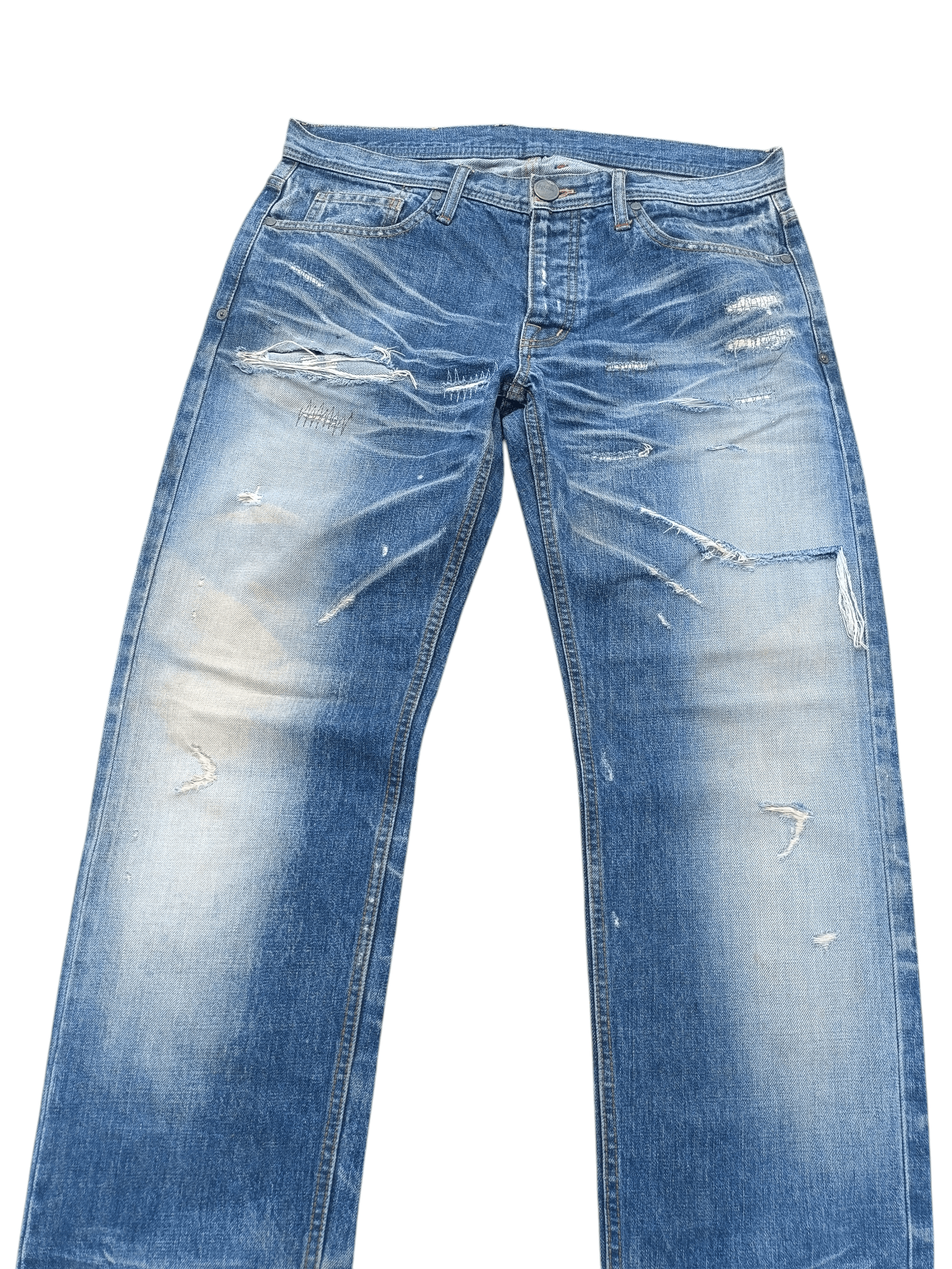 Japanese Brand Japanese Brand BAGARCH Selvedged Distressed Jeans E089 Size US 35 - 4 Thumbnail