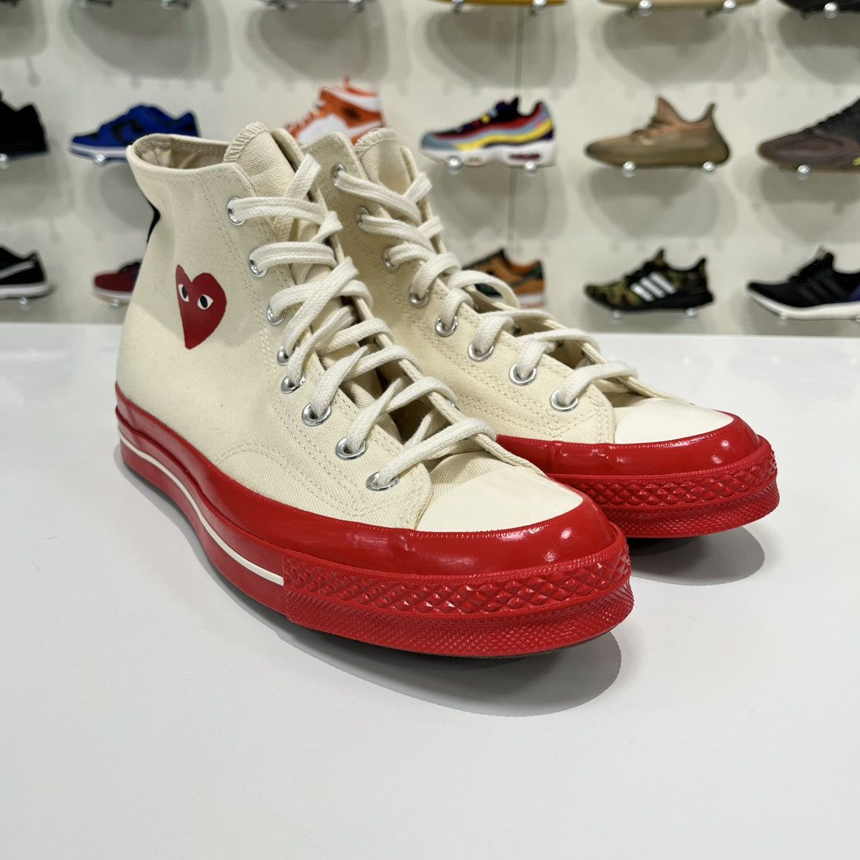Comme des Garcons × Converse Converse Chuck Taylor All Star 70 Hi x CDG Play Red Midsole Size US 9 / EU 42 - 7 Thumbnail