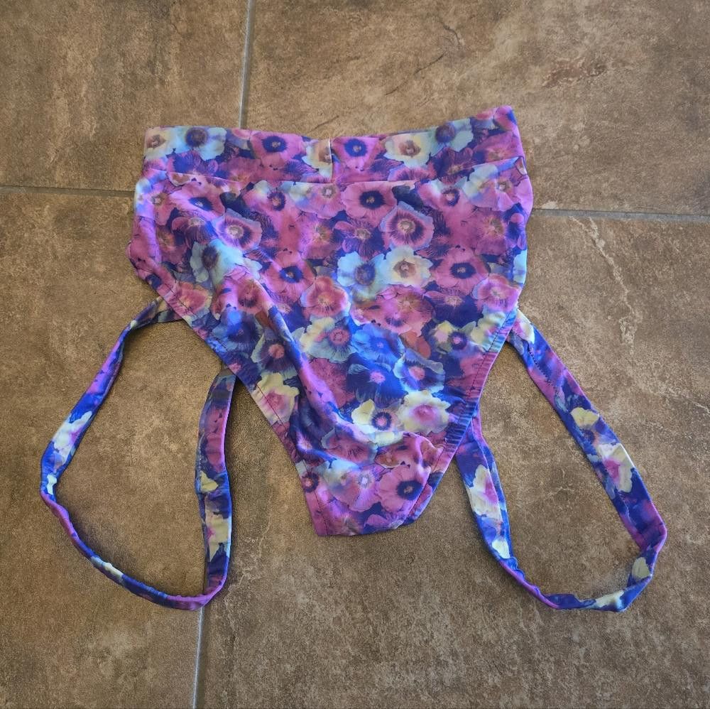 Designer Multicolored Floral Forplay Rave Booty Bottoms Size ONE SIZE - 3 Thumbnail