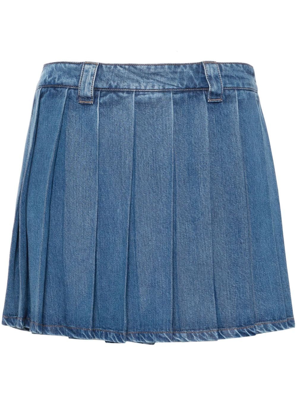 Miu Miu DENIM MINI SKIRT Size 27" / US 4 / IT 40 - 1 Thumbnail