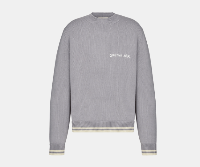 Dior o1w1db10525 443M65 Tag Sweater in Gray Size US M / EU 48-50 / 2 - 1 Thumbnail