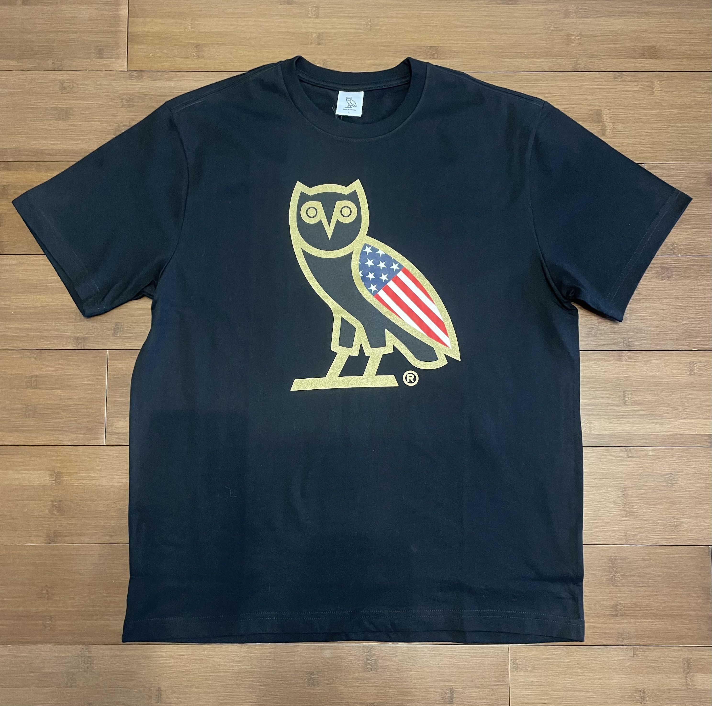 OVO USA AMERICAN FLAG OG OWL T-Shirt Tee