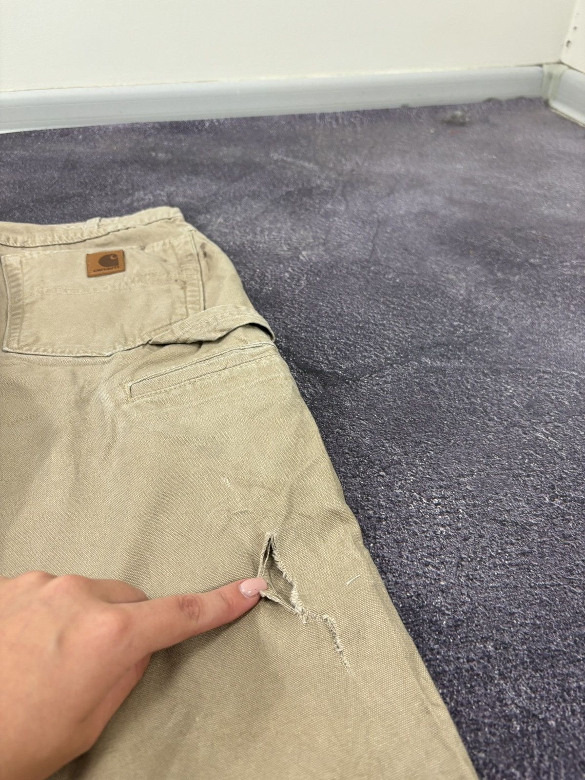 Carhartt Vintage Carhartt USA Cream Work Hype Baggy Pants Size US 33 - 7 Thumbnail