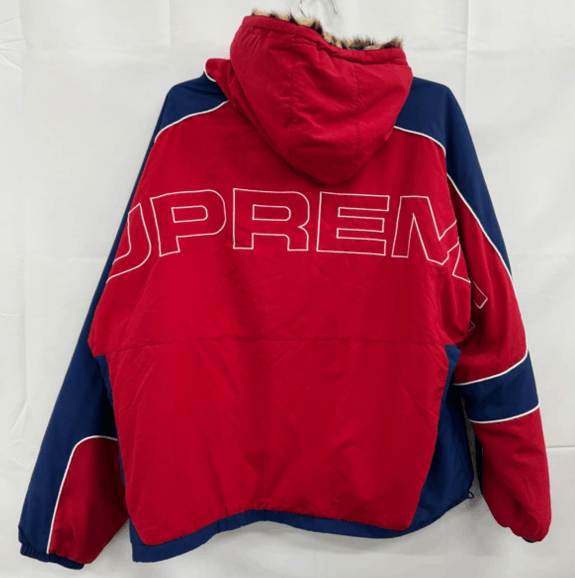 Supreme Supreme Faux Fur Reversible Hooded Track Jacket Red Size US XL / EU 56 / 4 - 3 Thumbnail