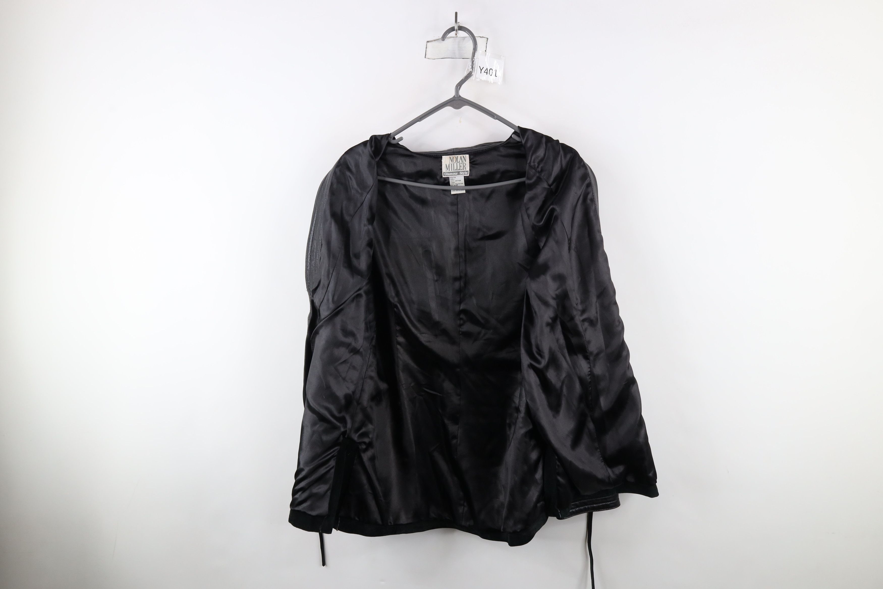 Vintage Vintage 90s Streetwear Goth Leather Tie Front Jacket Black Size M / US 6-8 / IT 42-44 - 8 Thumbnail