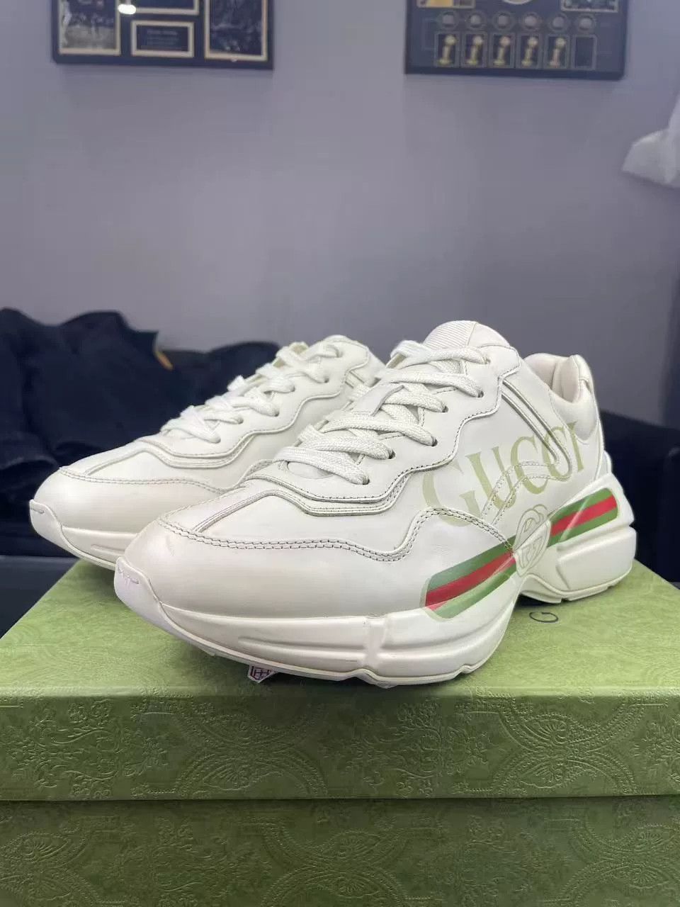 Gucci Gucci Printed Lowtop Sneakers 40 Men Size US 7.5 / EU 40-41 - 1 Thumbnail