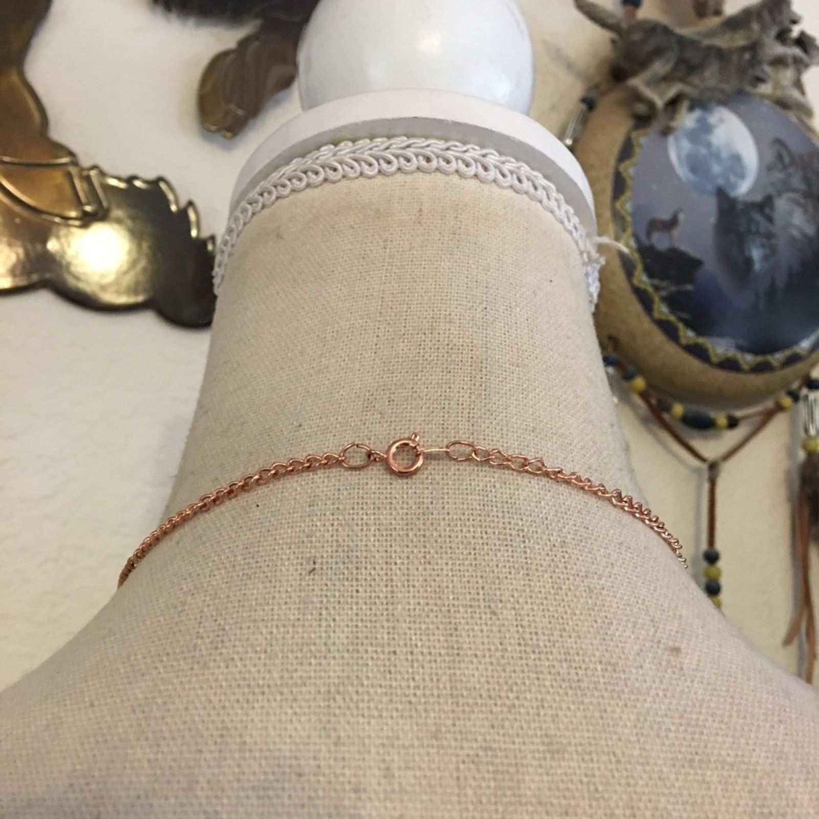 Vintage Vintage shiny rose gold tone dove & heart necklace Size ONE SIZE - 5 Thumbnail