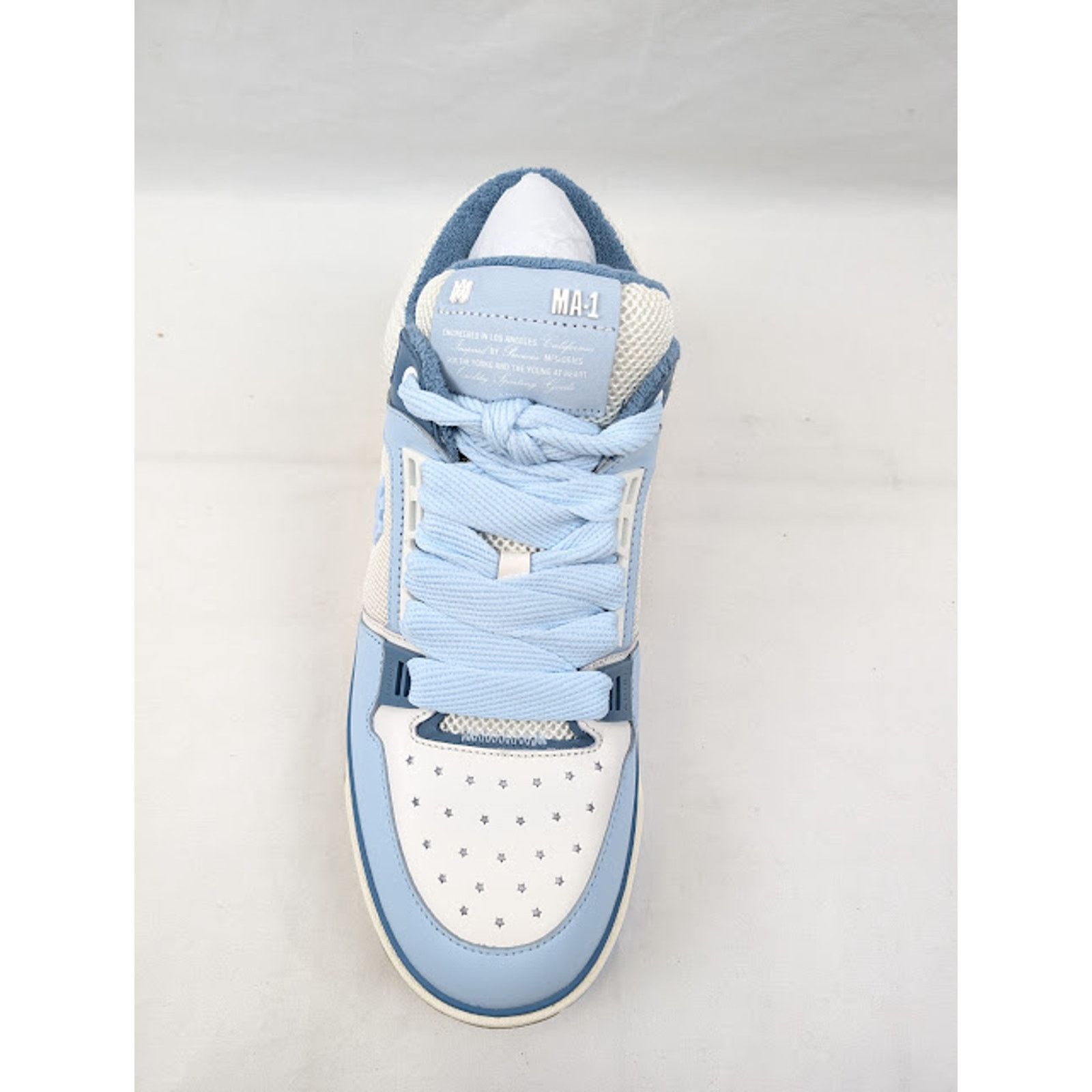 Amiri o1rshd1 MA-1 Low-Top Sneakers in Alabaster Blue Size US 13 / EU 46 - 6 Thumbnail