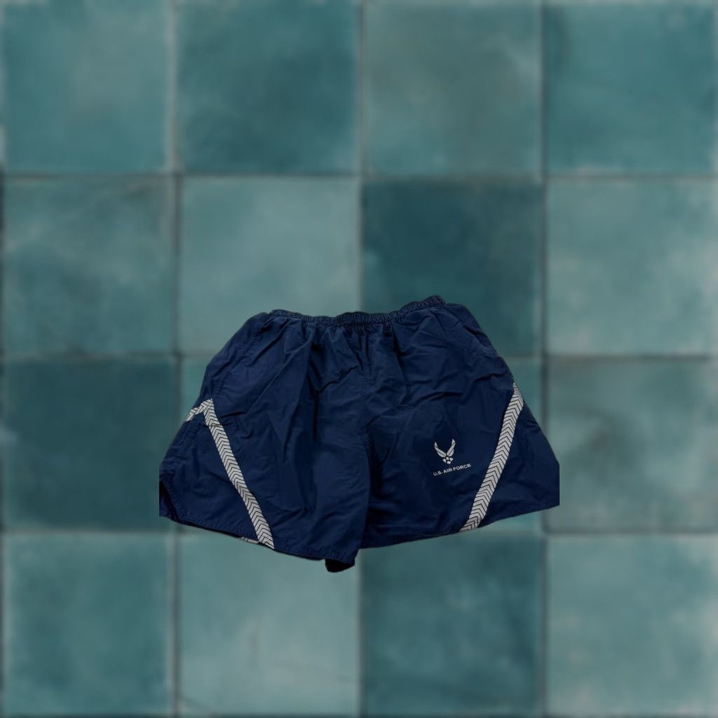 Vintage U.S. Air Force Shorts Mens Medium Blue PTU Running Reflective Lined Athletic Size US 31 - 1 Thumbnail