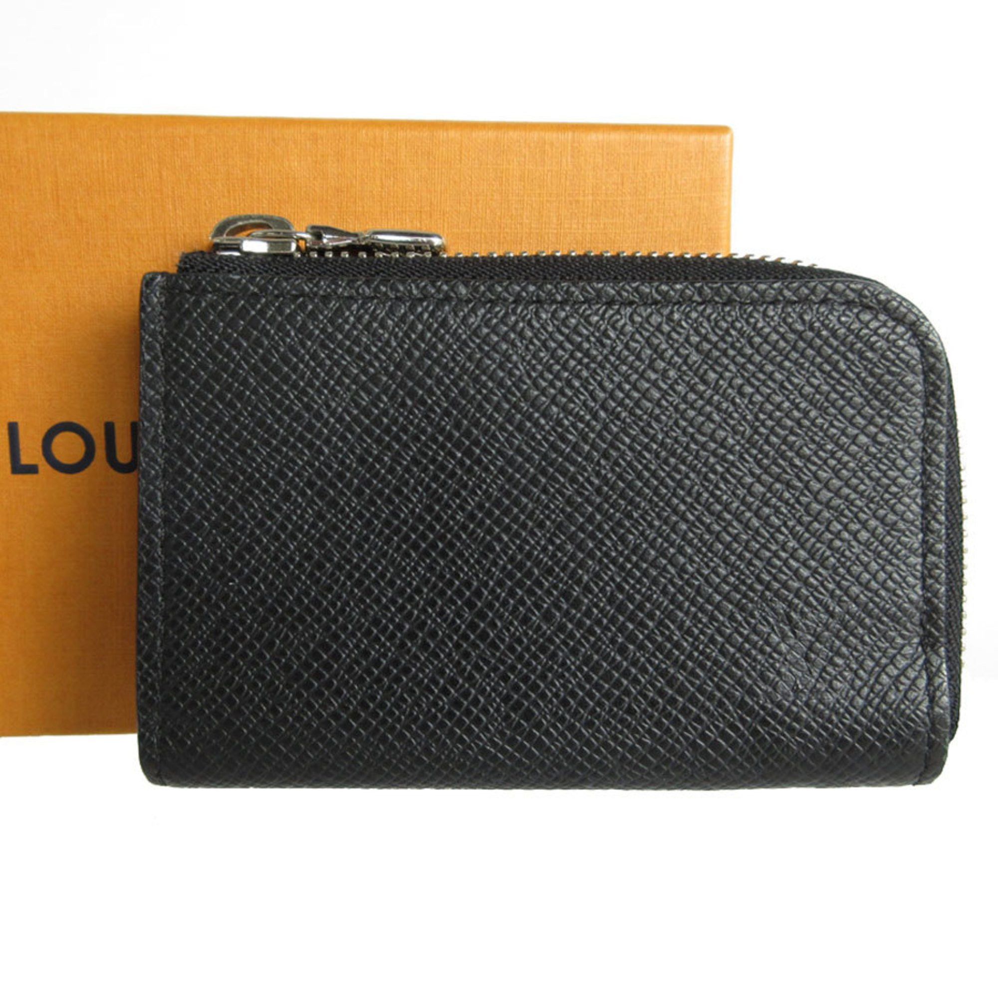 Louis Vuitton Louis Vuitton Wallet/Coin Case Taiga Portemonnay Jour Black Silver Men's M63375 s0100a Size ONE SIZE - 1 Thumbnail