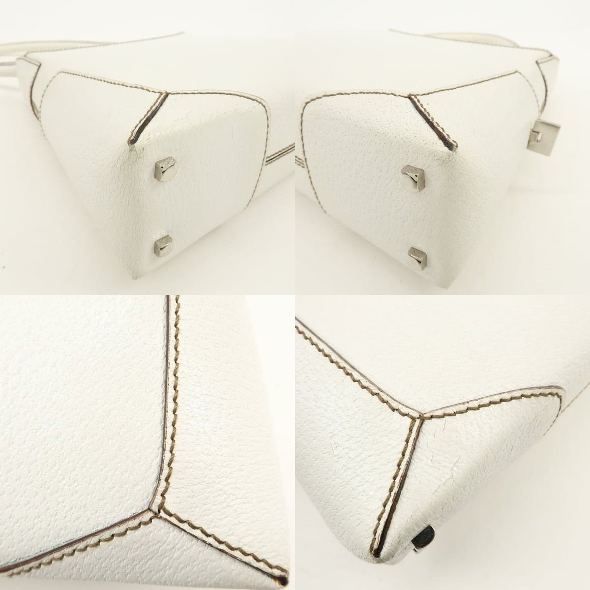 Salvatore Ferragamo Ferragamo Calfskin Shoulder Bag White Size ONE SIZE - 5 Thumbnail