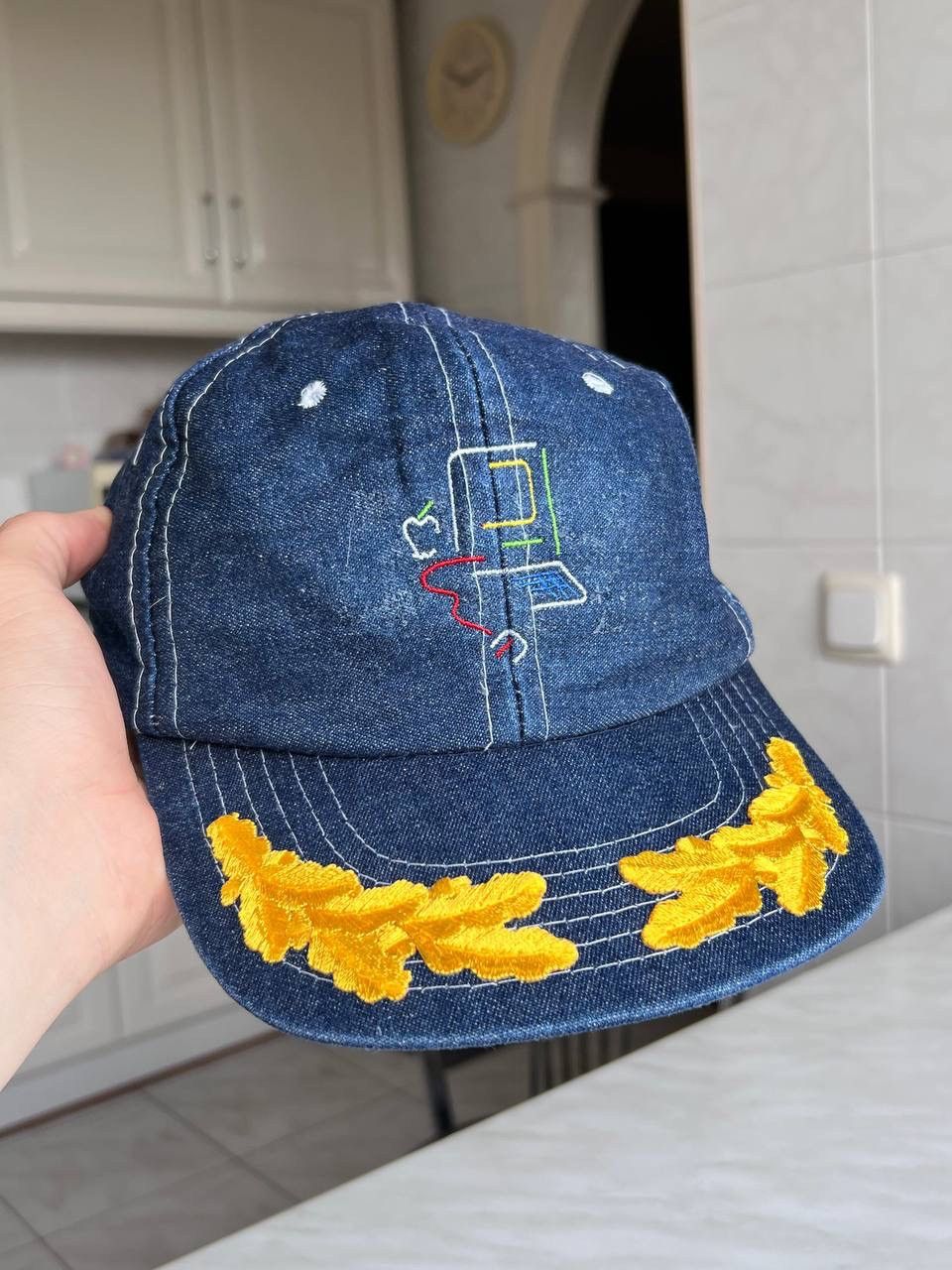 Apple 90s Vintage Apple Computers Picasso Macintosh Logo Cap Denim Size ONE SIZE - 2 Thumbnail