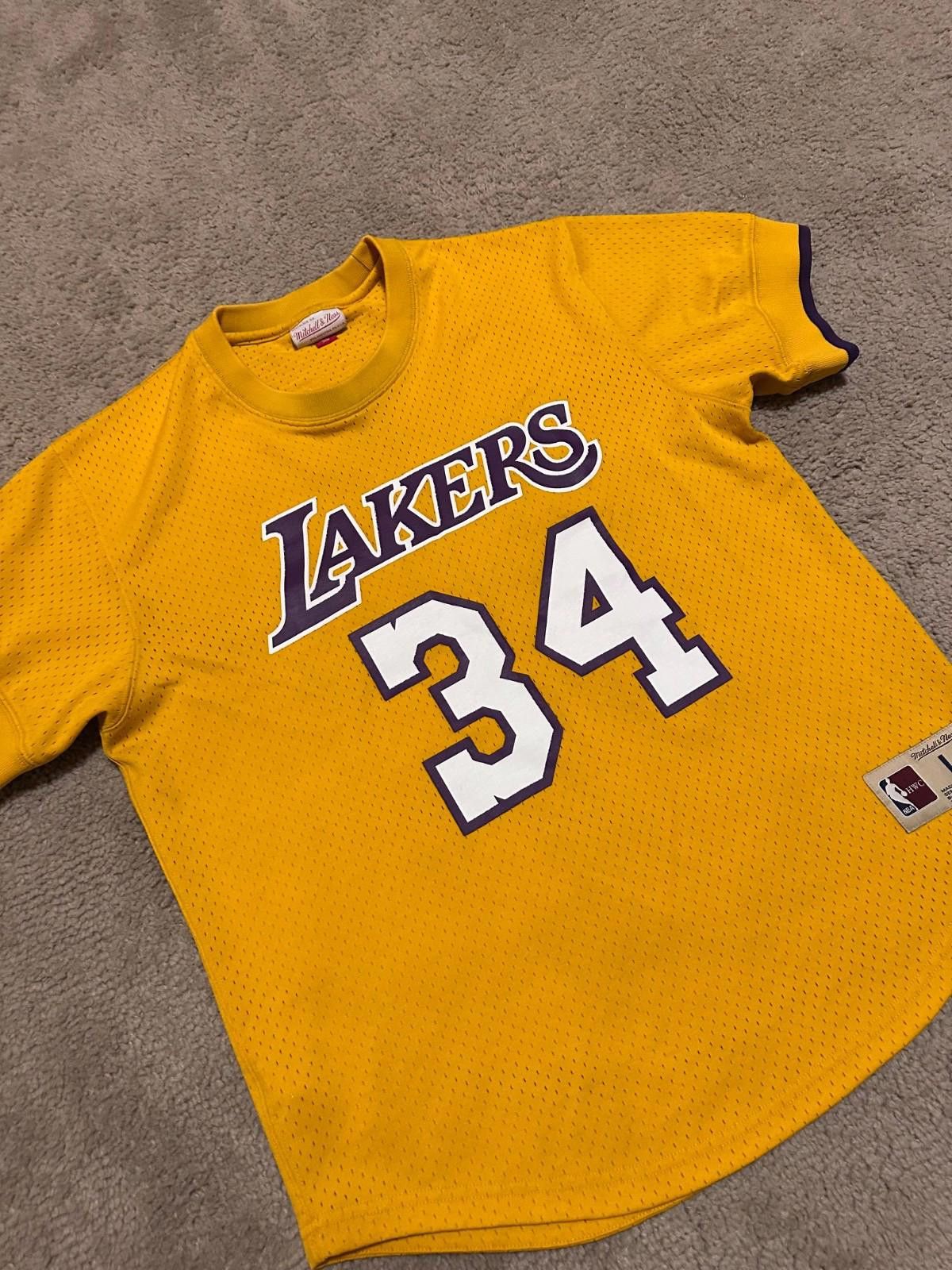 Mitchell & Ness Mitchell Shaq Lakers T Shirt Men's Shaquille O'Neal Sz L Size US L / EU 52-54 / 3 - 3 Thumbnail