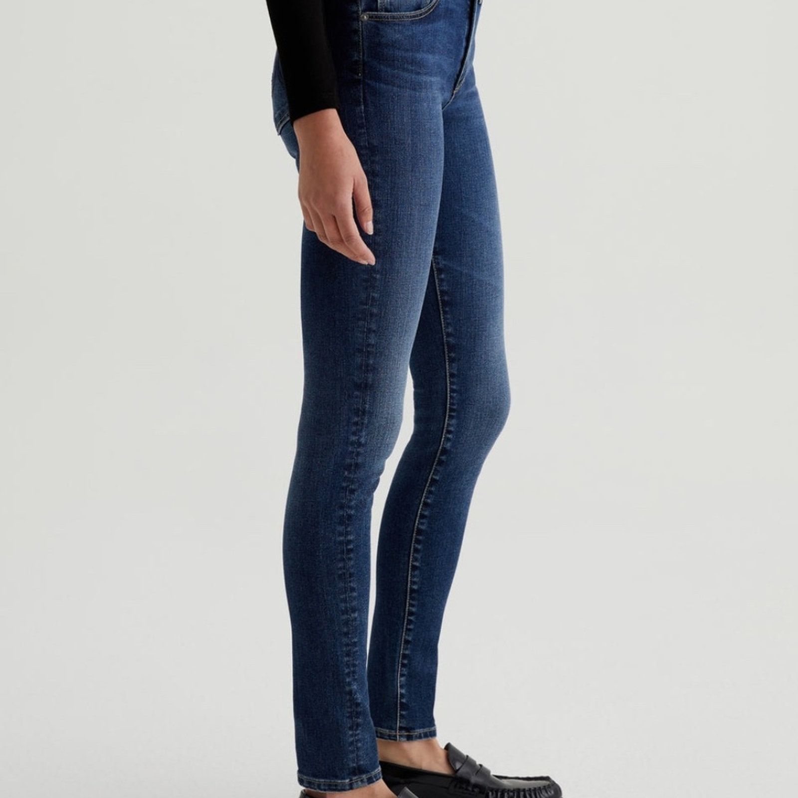 AG Adriano Goldschmied Adriano Goldschmied Farrah High-Rise Skinny Jeans - 29R Size 29" - 3 Thumbnail