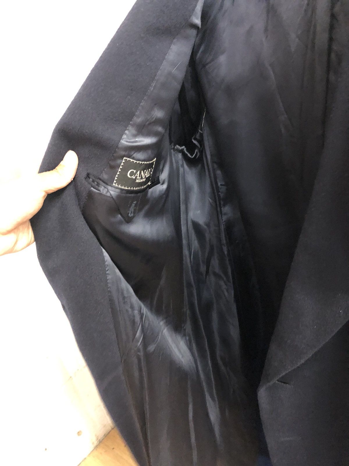 Canali Canali dark navy wool overcoat jacket 48 medium long Size US M / EU 48-50 / 2 - 6 Thumbnail
