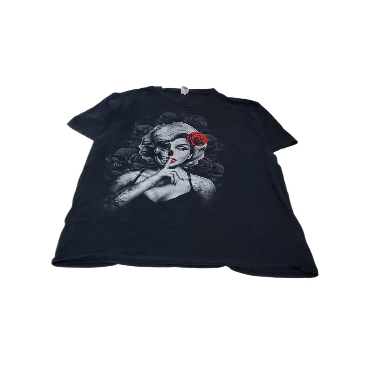 Vintage 2010s Monroe Sugar Skull T-Shirt Size US XL / EU 56 / 4 - 1 Thumbnail