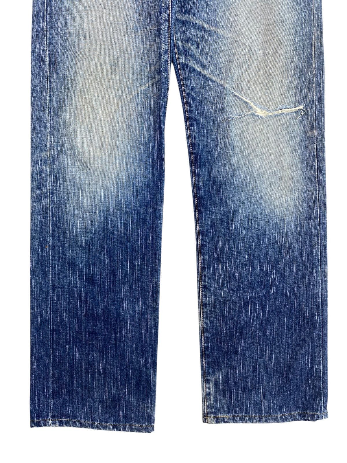 Edwin Edwin Whiskers Faded Wash Style Ripped Jeans Size US 32 / EU 48 - 9 Thumbnail