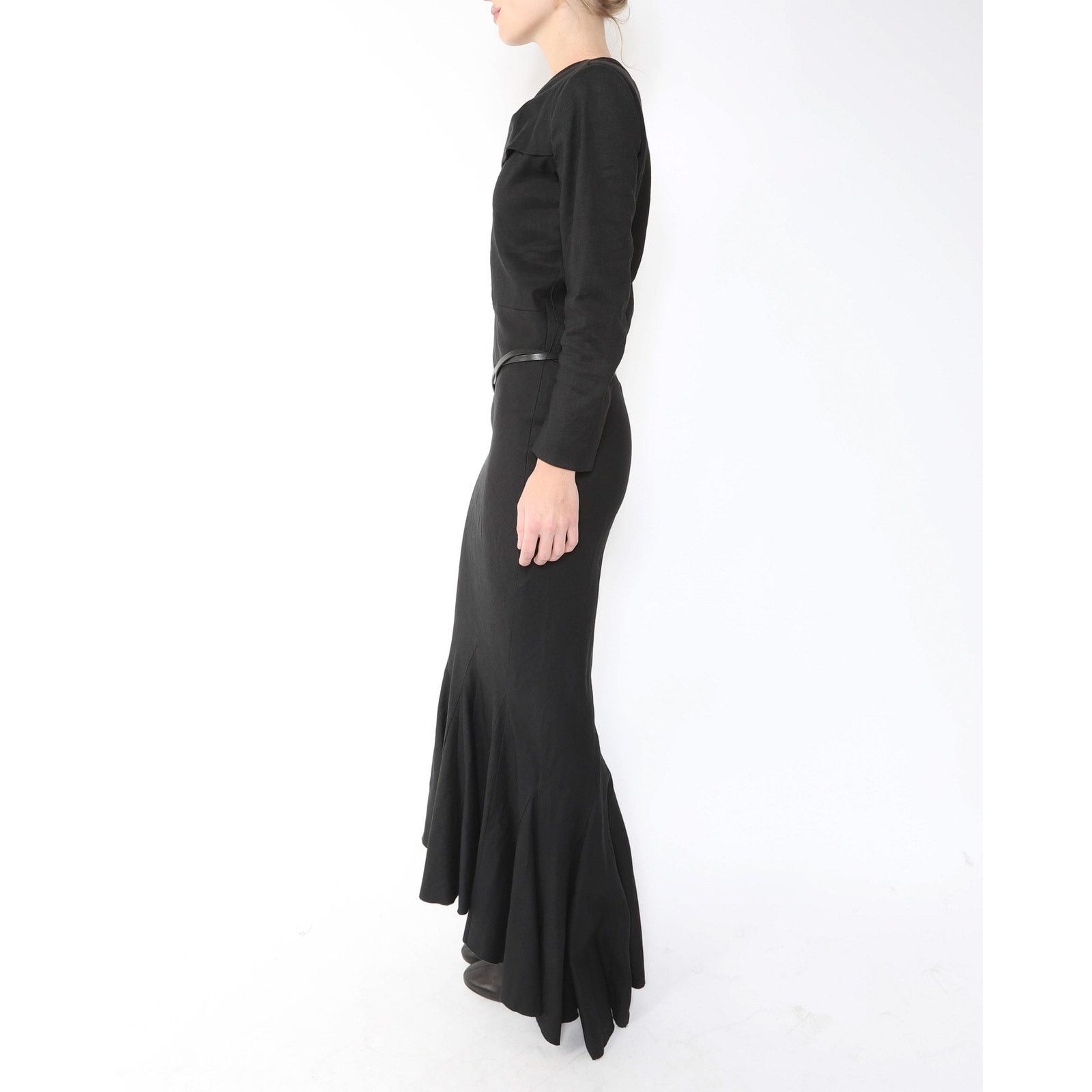 Haider Ackermann FW09 Off- Shoulder Maxi Dress in Black Size XS / US 0-2 / IT 36-38 - 3 Thumbnail