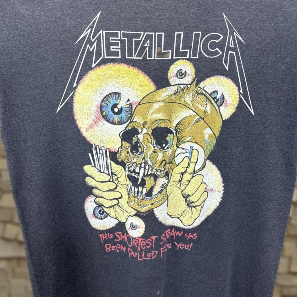 Vintage VINTAGE Metallica T-Shirt Band 1988 The Shortest Straw Large Black Mens Shirt Graphic Print 90s Tour Tee Size US L / EU 52-54 / 3 - 1 Thumbnail