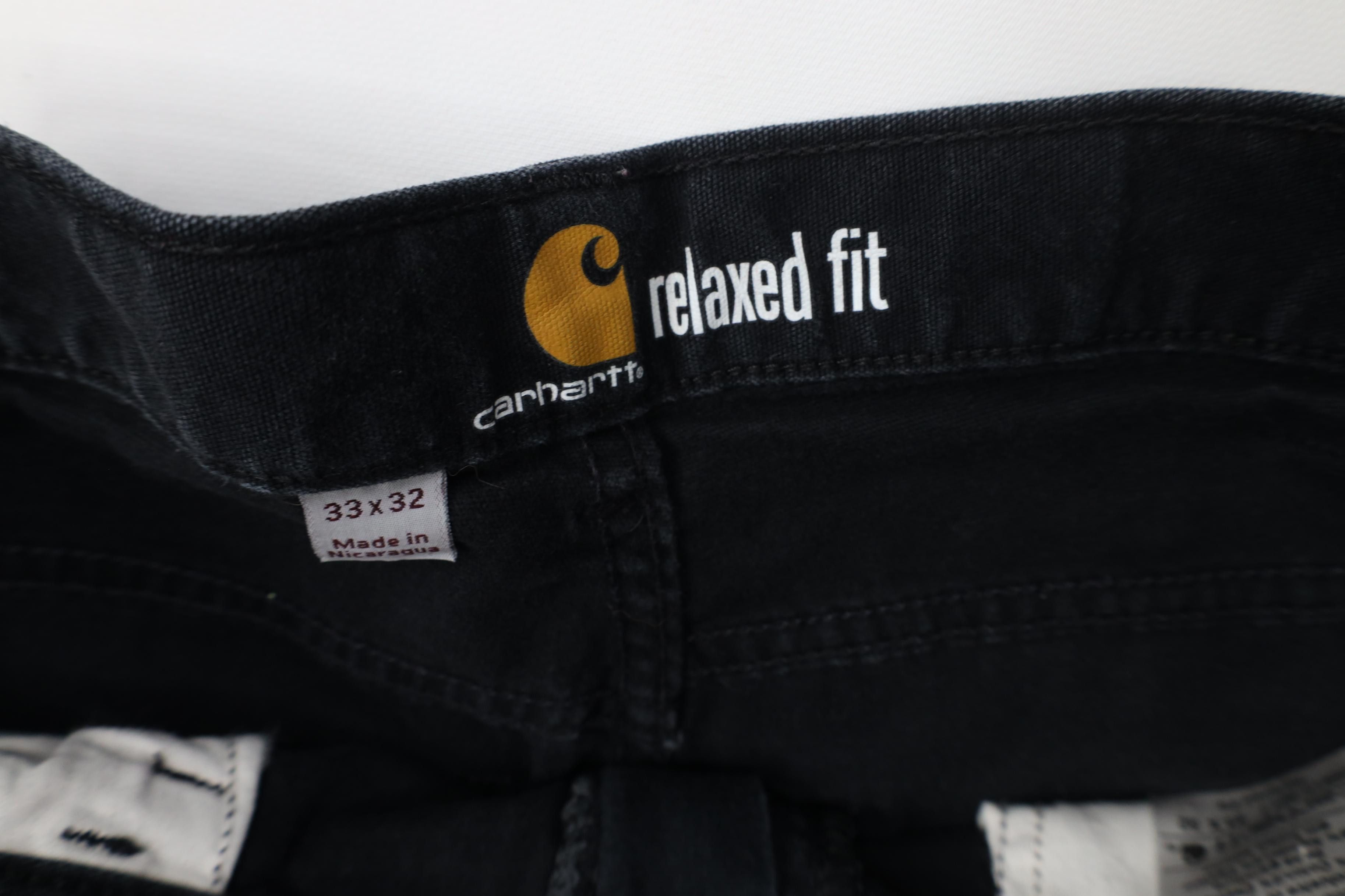 Carhartt Vintage Y2K Carhartt Relaxed Fit Stretch Canvas Pants Black Size US 33 - 9 Thumbnail