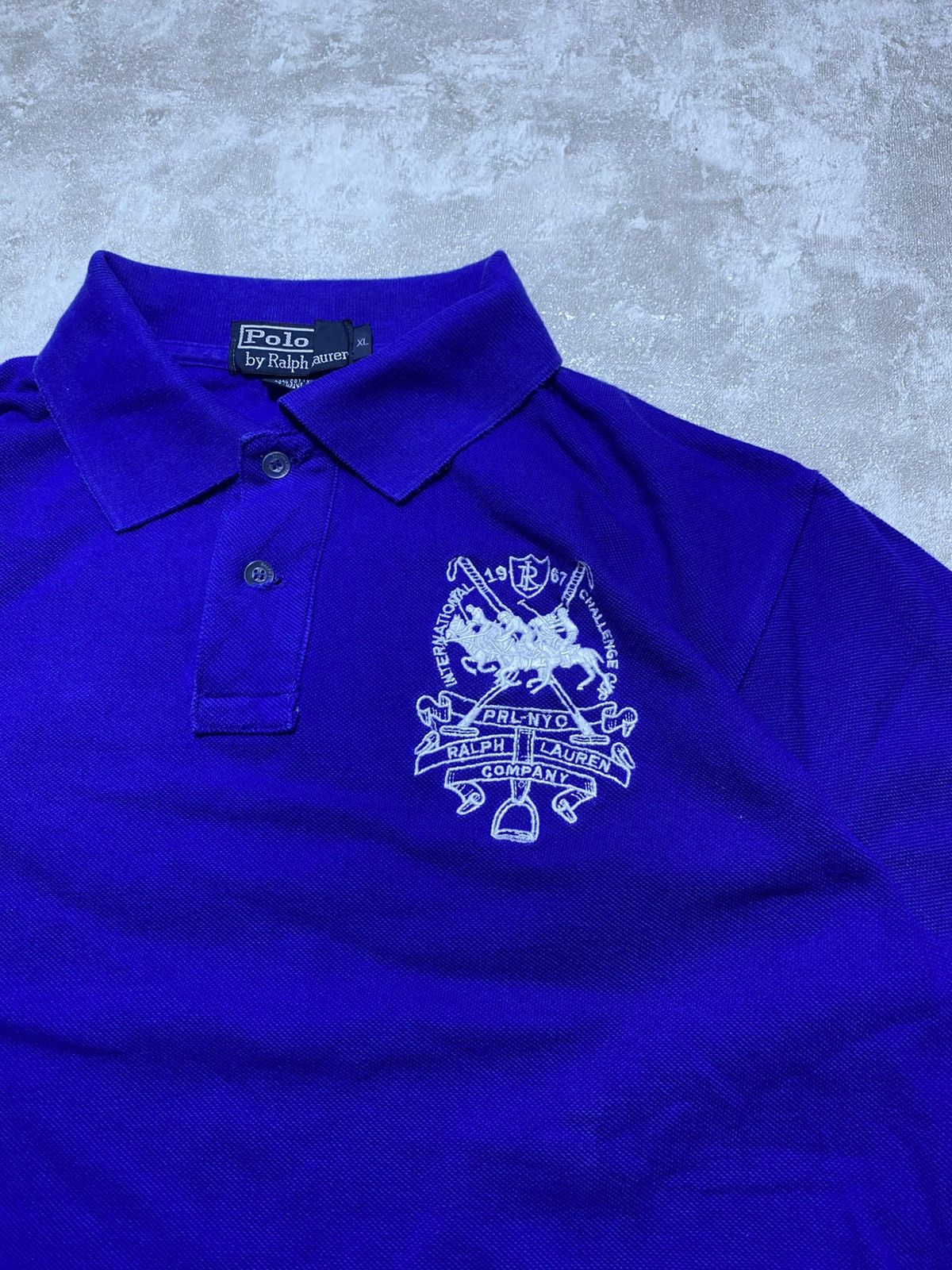 Polo Ralph Lauren Polo Ralph Lauren Vintage Triple Pony Blue Polo Shirt L Size US L / EU 52-54 / 3 - 3 Thumbnail