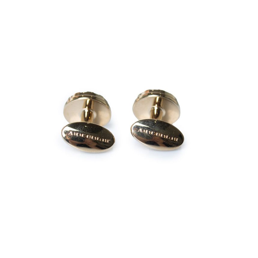Burberry Burberry, gold toned checkered cufflinks Size ONE SIZE - 3 Thumbnail