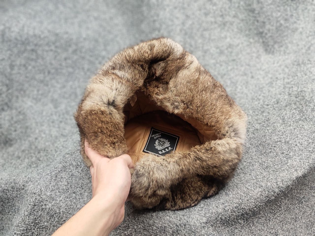 If Six Was Nine Vintage Crazy Ushanka Hat of natural Beige Fur Y2K Style Size ONE SIZE - 6 Thumbnail