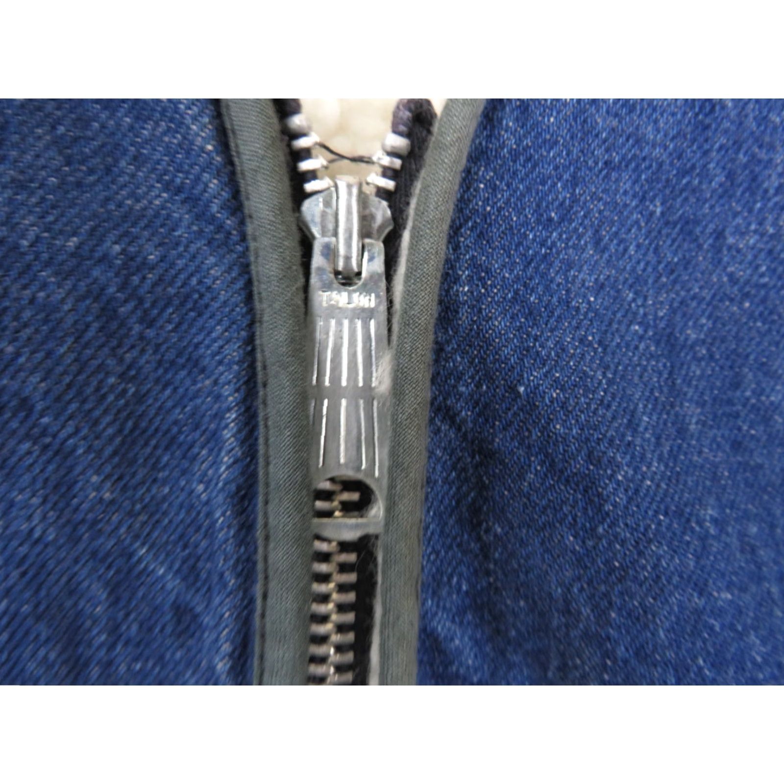 Denime VINTAGE 60's Sherpa Lined Denim Vest Abbot Talon Zipper Workwear Medium M Blue Quilted Mens Size US M / EU 48-50 / 2 - 5 Thumbnail