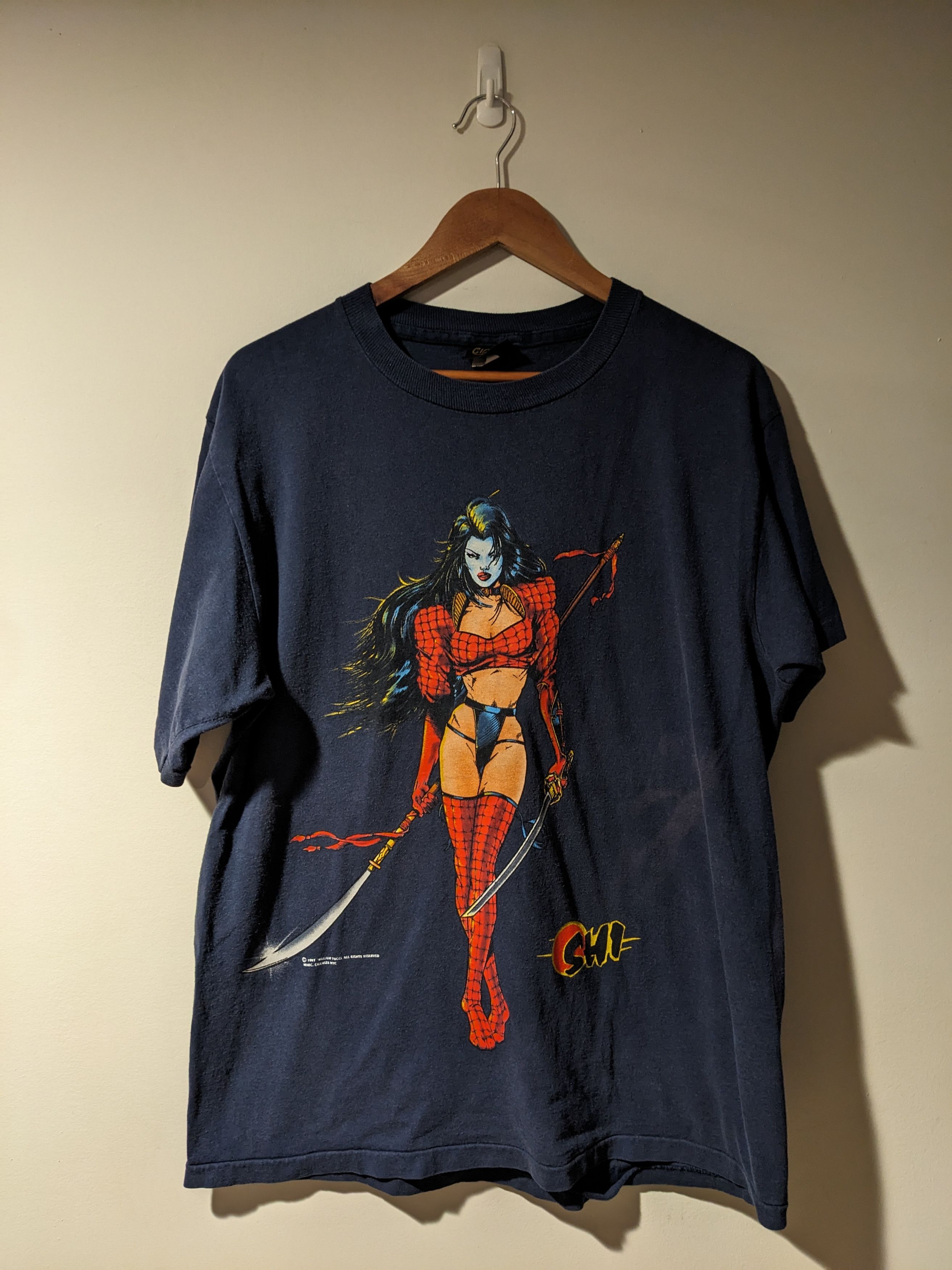 Changes Vintage 1997 Shi Warrior DC Comic Blue Large T-Shirt Size US L / EU 52-54 / 3 - 1 Thumbnail