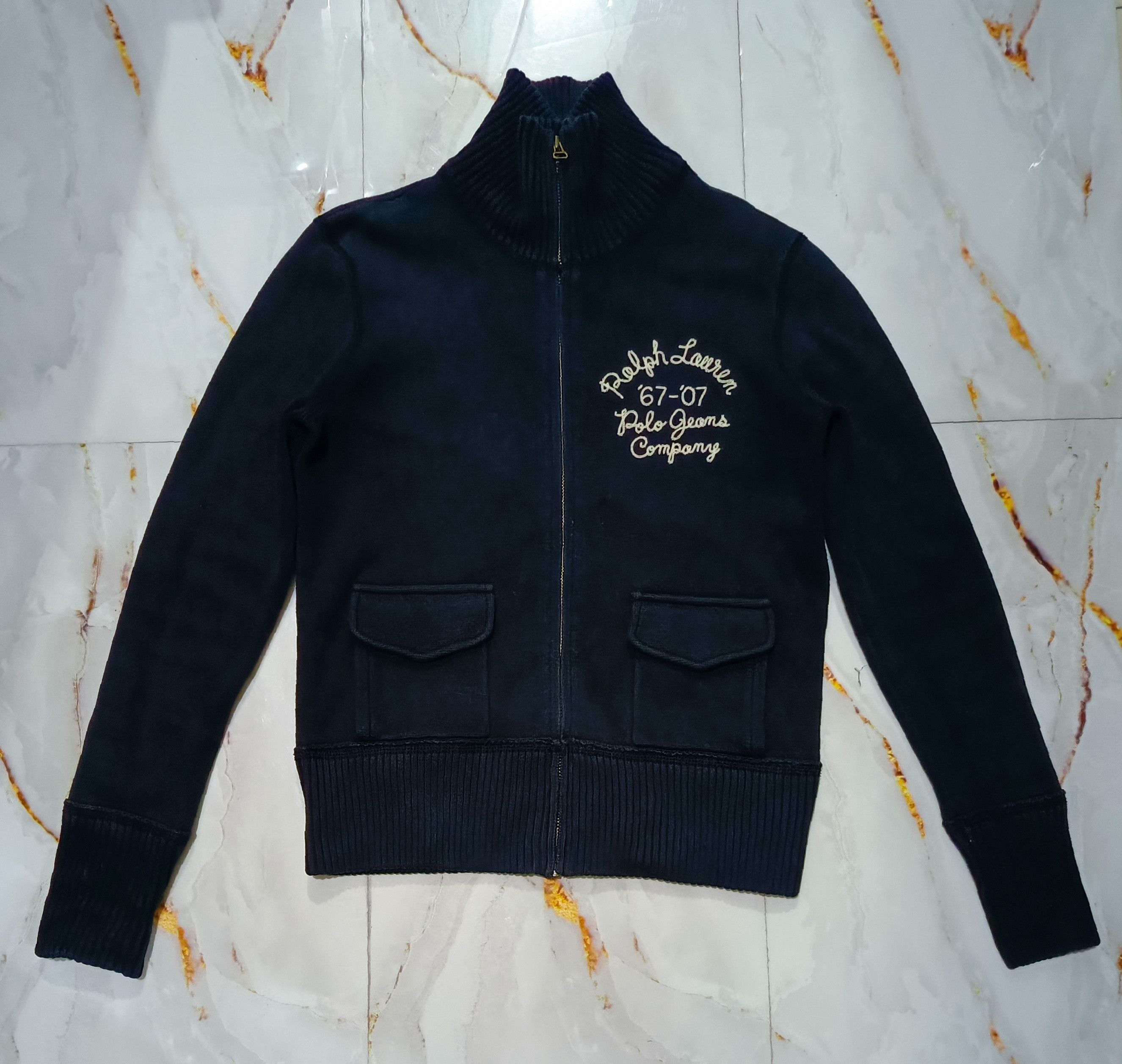Polo Ralph Lauren Vintage Polo Ralph Lauren Hand Zip Up Sweatshirt Size M / US 6-8 / IT 42-44 - 2 Thumbnail