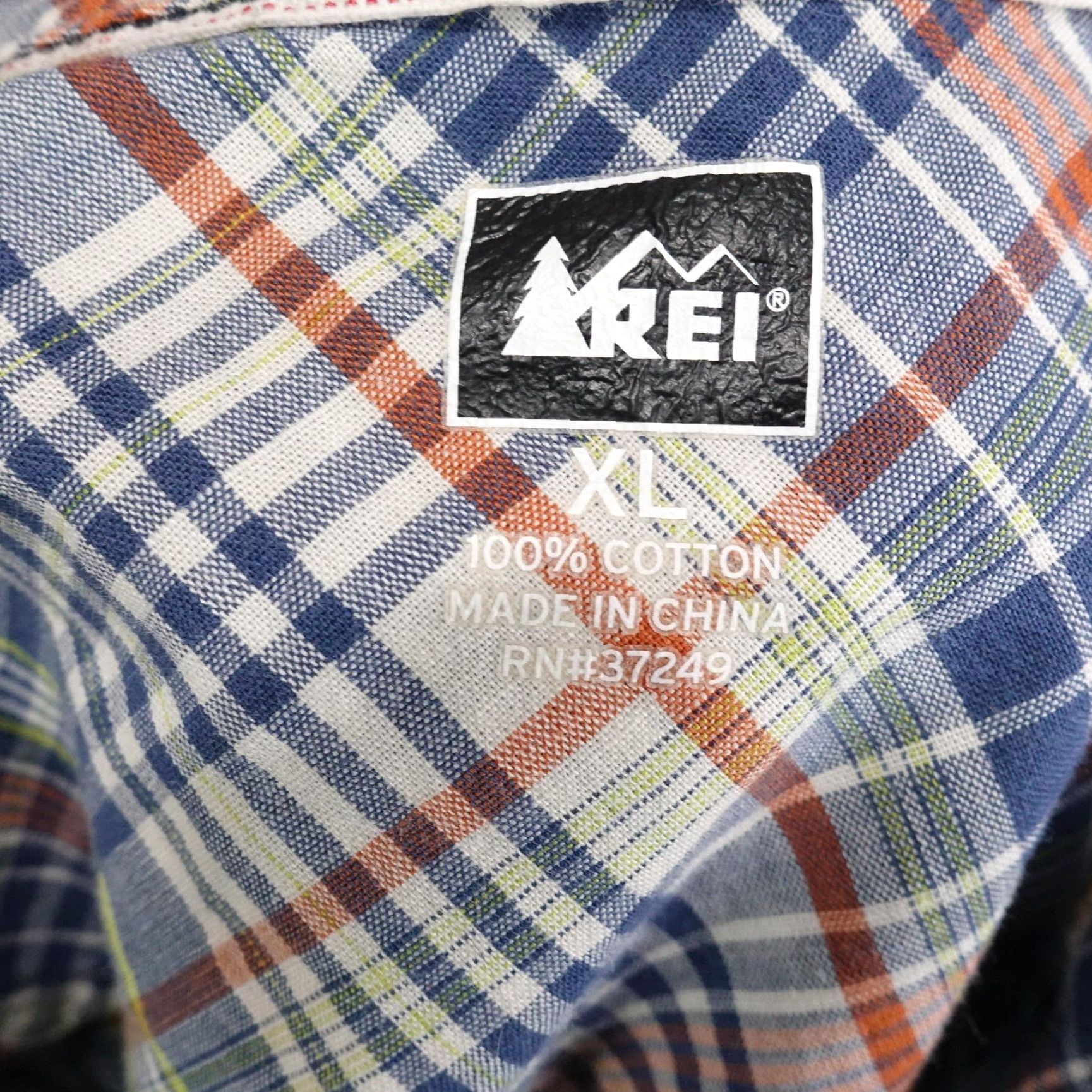 Vintage REI Shirt XL Blue Plaid Short Sleeve Button-Front Cotton Western Pockets Mens Size US XL / EU 56 / 4 - 6 Thumbnail