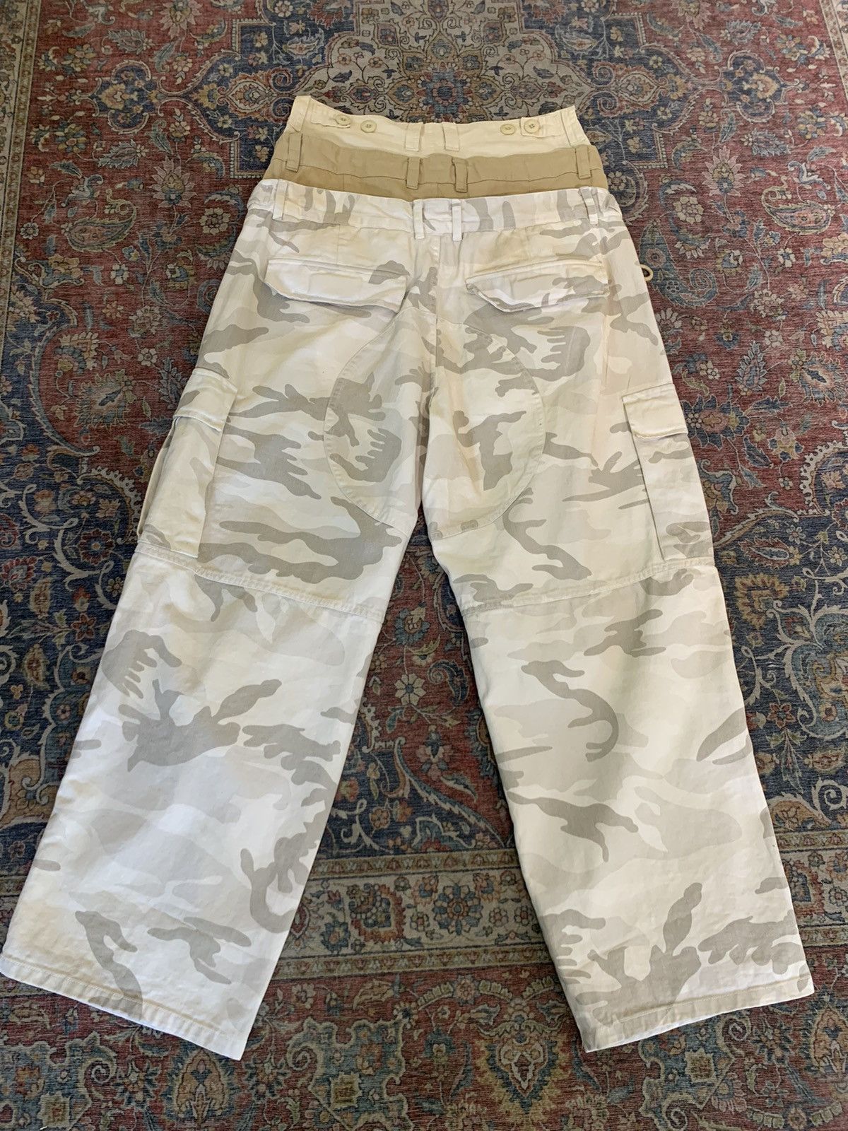 ★送料・関税込★Project G/R★3 Layerd Cargo Pants White★ Project GR 3 Layerd Cargo Pants - White Camo