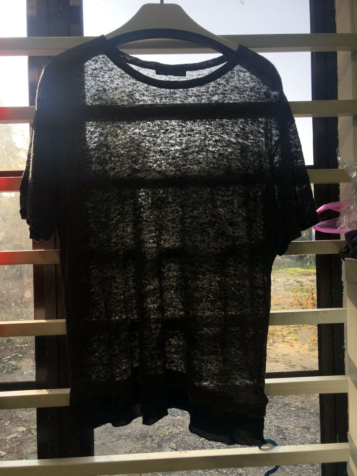 image of Y’S Yohji Yamamoto Two Tone Shirt in Black, Men's (Size Medium)
