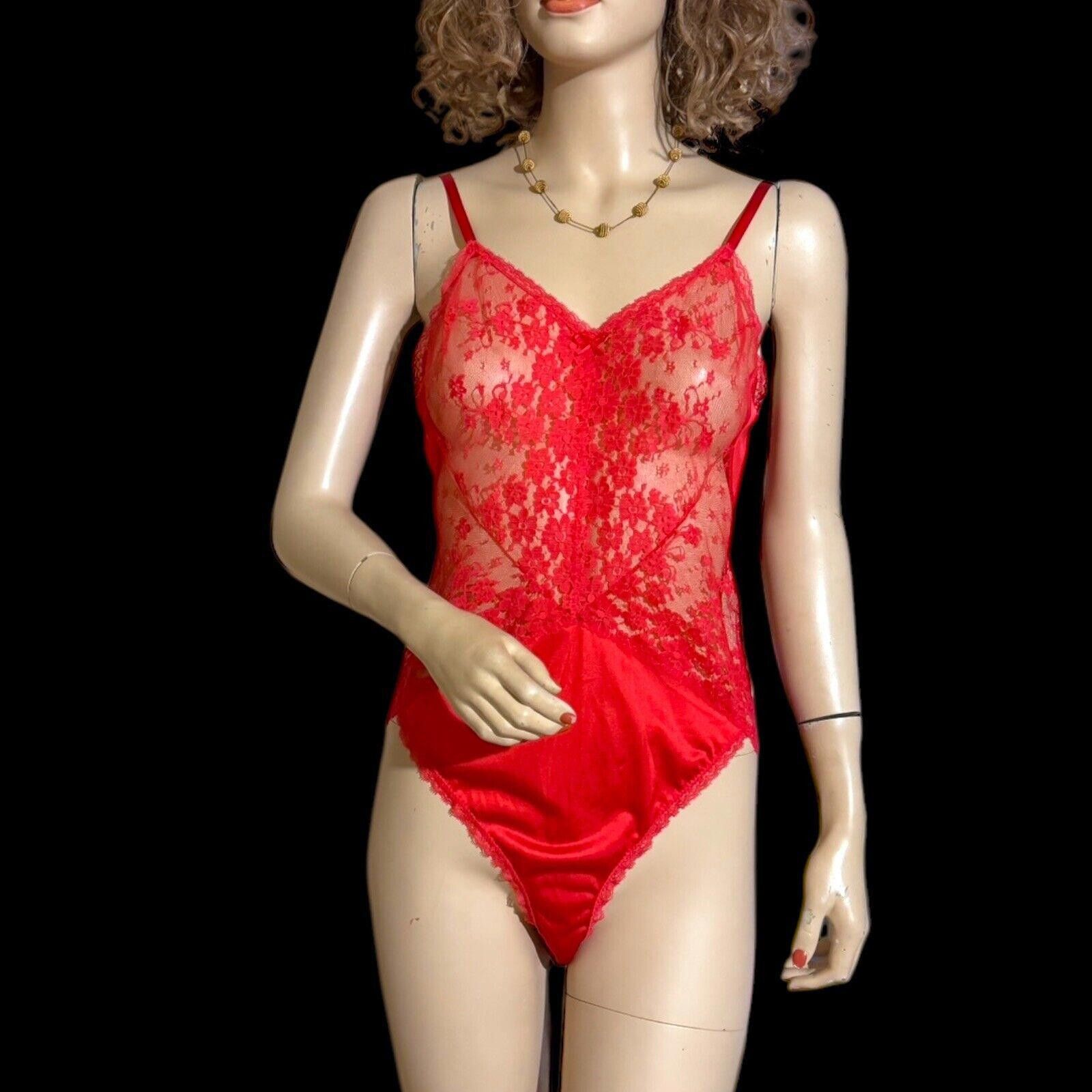 JCPenney JCPenny Sheer Lacy All In One Teddie Metal Snap Crotch 36 Size ONE SIZE - 1 Thumbnail