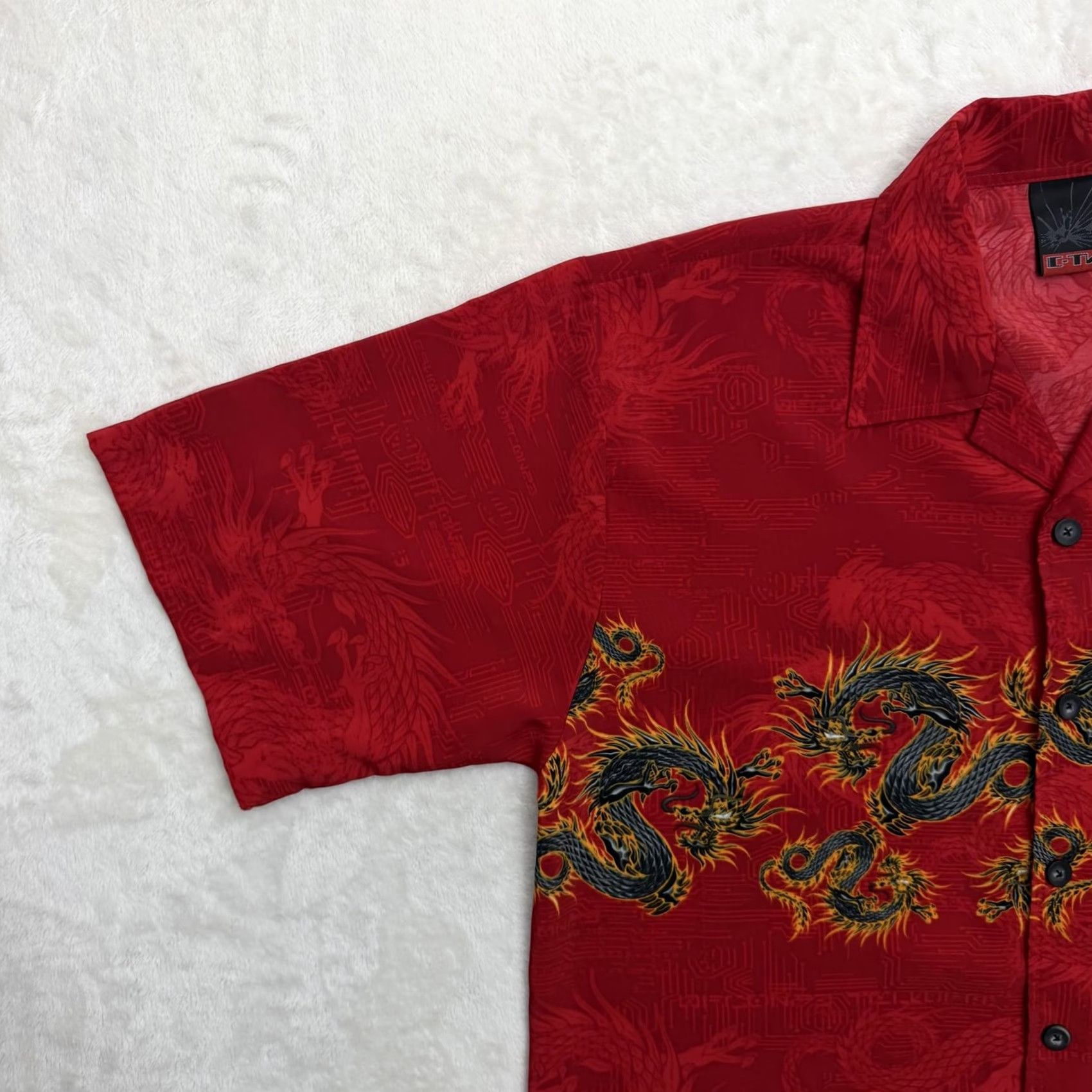 Vintage VINTAGE G-TWO Shirt Mens Large Red Dragon Flame Button Up Korea AOP Surf Size US L / EU 52-54 / 3 - 5 Thumbnail