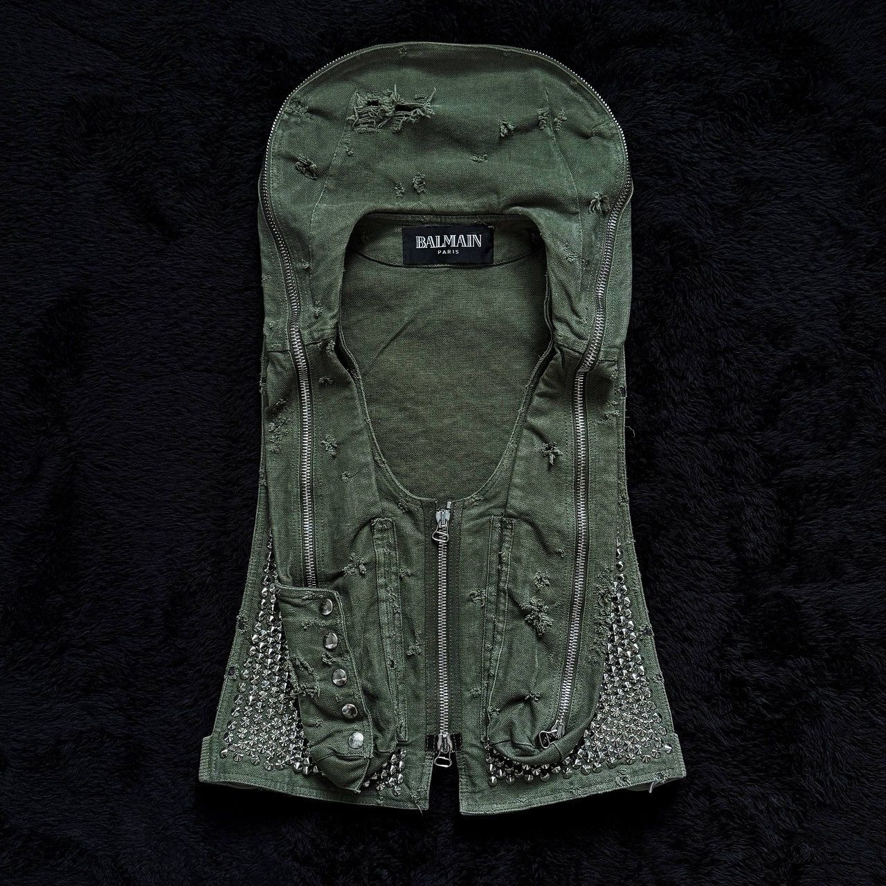 Balmain SS10 Balmain by Decarnin Cyberpunk Studded Bono Vest Size US M / EU 48-50 / 2 - 5 Thumbnail