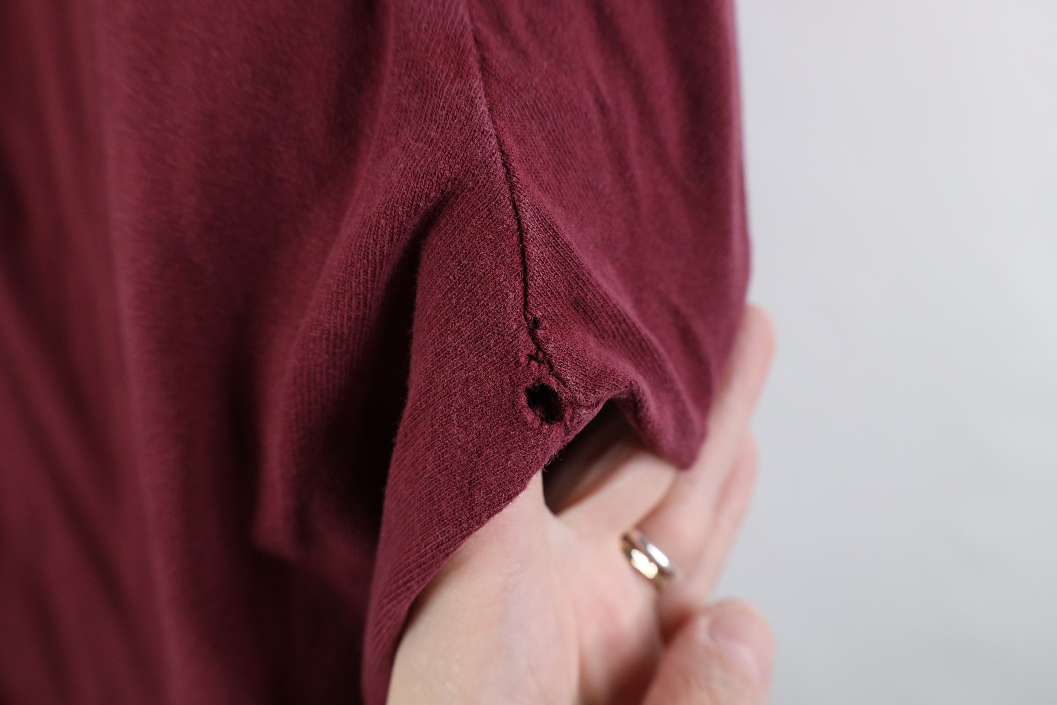 Vintage Vintage 90s Streetwear Blank Long Sleeve T-Shirt Red Cotton Size US XL / EU 56 / 4 - 11 Thumbnail