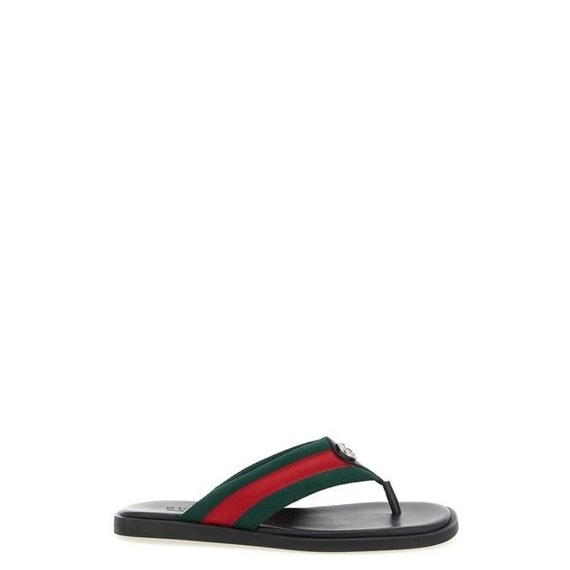 Gucci GUCCI $880 Black Interlocking G Thong Sandals New & Authenti Size US 12.5 / EU 45-46 - 1 Thumbnail