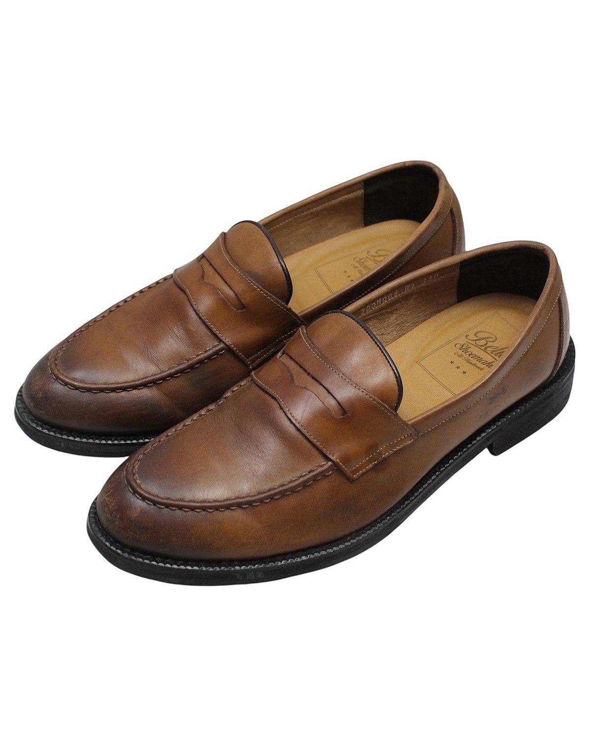 Vintage 2010S BELLO SHOEMAKER HANDMADE PENNY LOAFERS Size US 8 / EU 41 - 1 Thumbnail