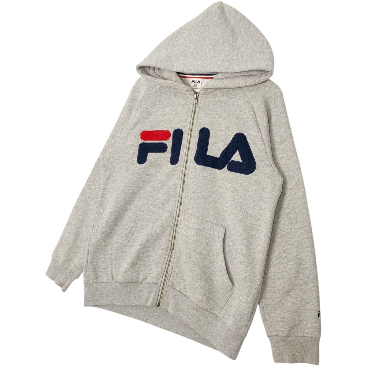 Vintage Vintage Fila Hoodie Patch Logo RePullover Gray Jumper Size M Size US M / EU 48-50 / 2 - 2 Thumbnail