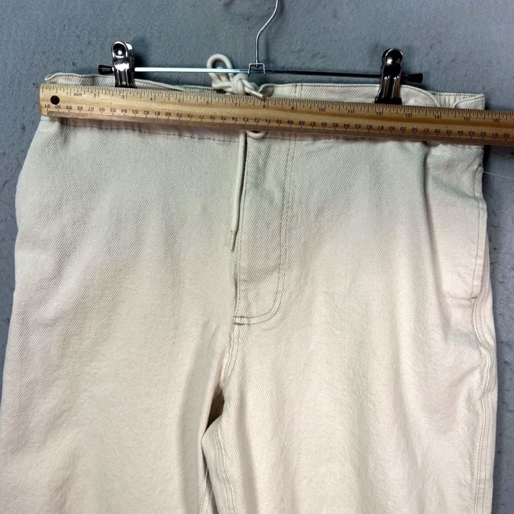 Bdg BDG Womens Size Large Beige Drawstring Cropped Barrel Leg Relaxed Fit Pants Size 36" / US 14 / IT 50 - 5 Thumbnail