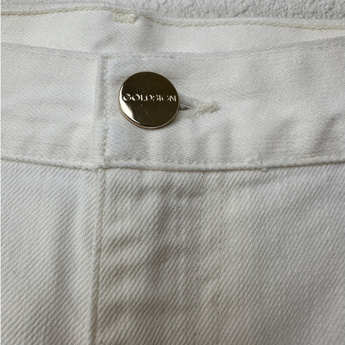 GOLDSIGN NWT Goldsign The A Jean Ivory Straight Leg Jeans US 32 Size 32" / US 10 / IT 46 - 6 Thumbnail