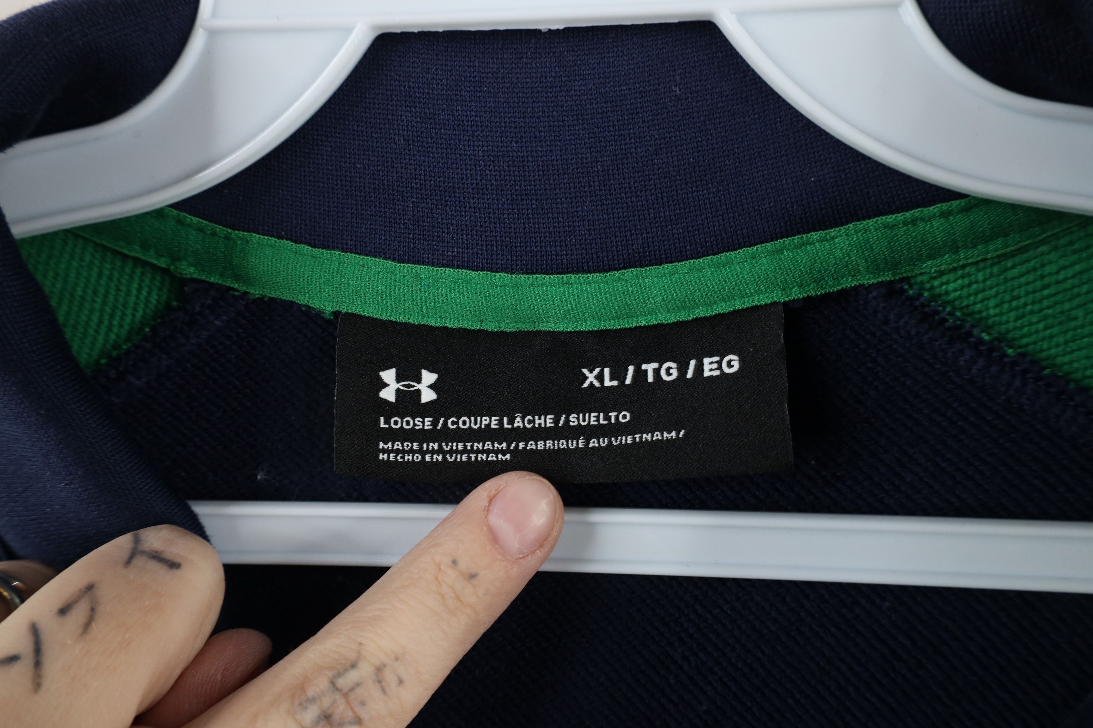 Under Armour × Vintage Under Armour Irish Notre Dame University Half Zip Sweater Size US XL / EU 56 / 4 - 7 Thumbnail