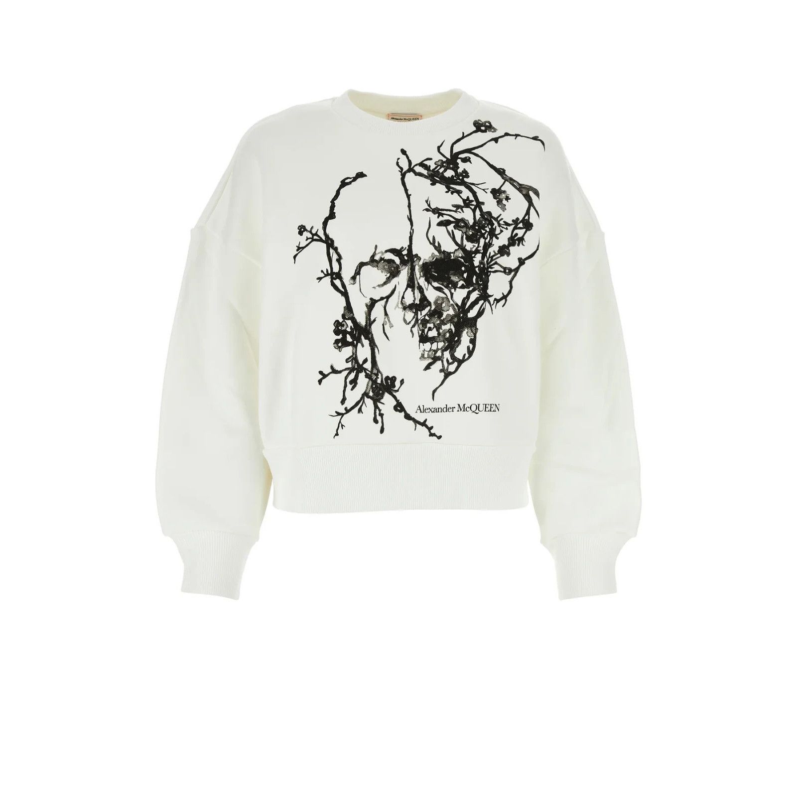 Alexander McQueen ALEXANDER MCQUEEN White Cotton Sweatshirt New & Authentic (W Size M / US 6-8 / IT 42-44 - 1 Thumbnail