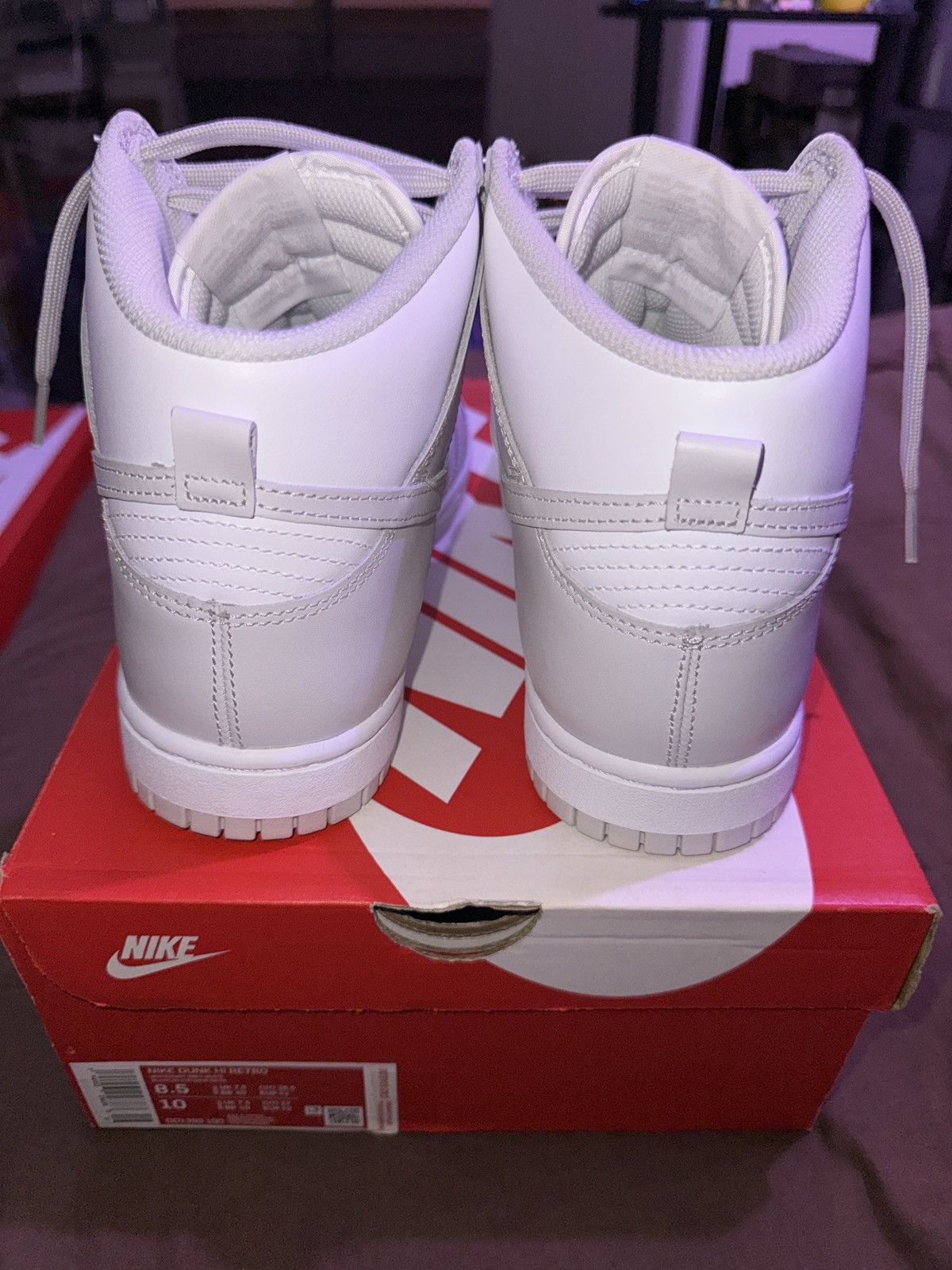 Nike Nike Dunk HI Retro White/Vast Grey-White 2021 Size US 8.5 / EU 41-42 - 3 Thumbnail