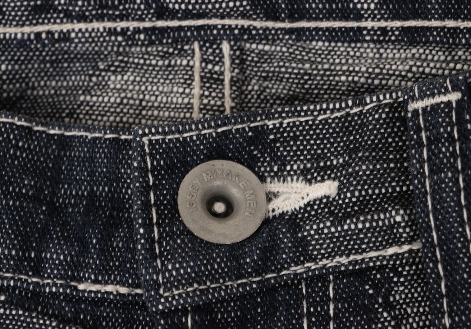 Issey Miyake Cotton Graphic Jacquard Denim Pants in Indigo Off Size US 34 / EU 50 - 6 Thumbnail