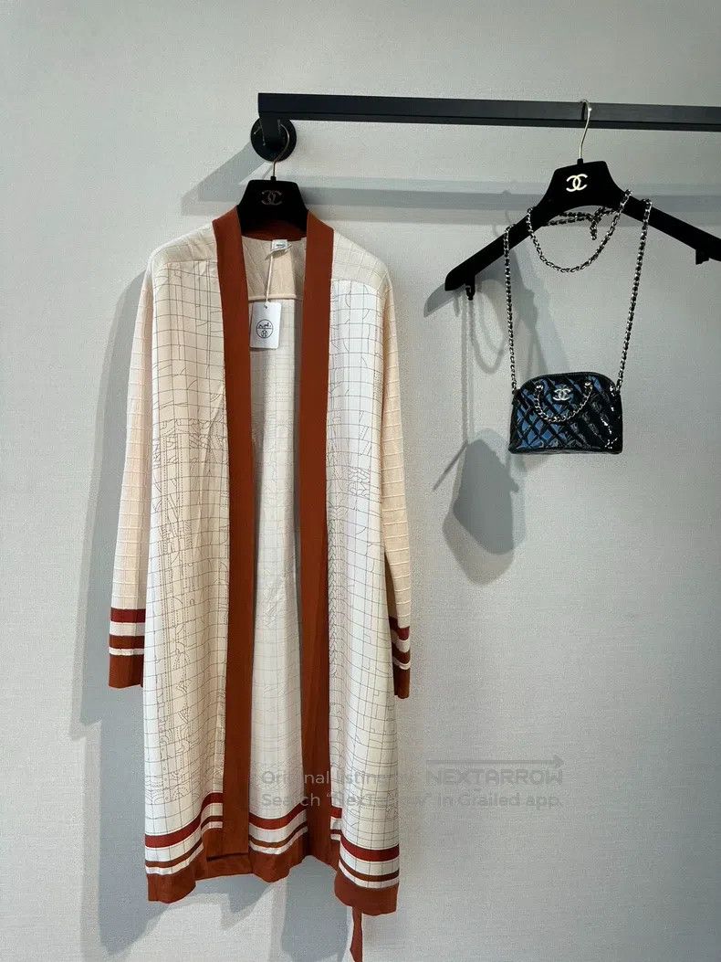 Hermes 25 Spring/Summer pattern print belt Kaftan dress