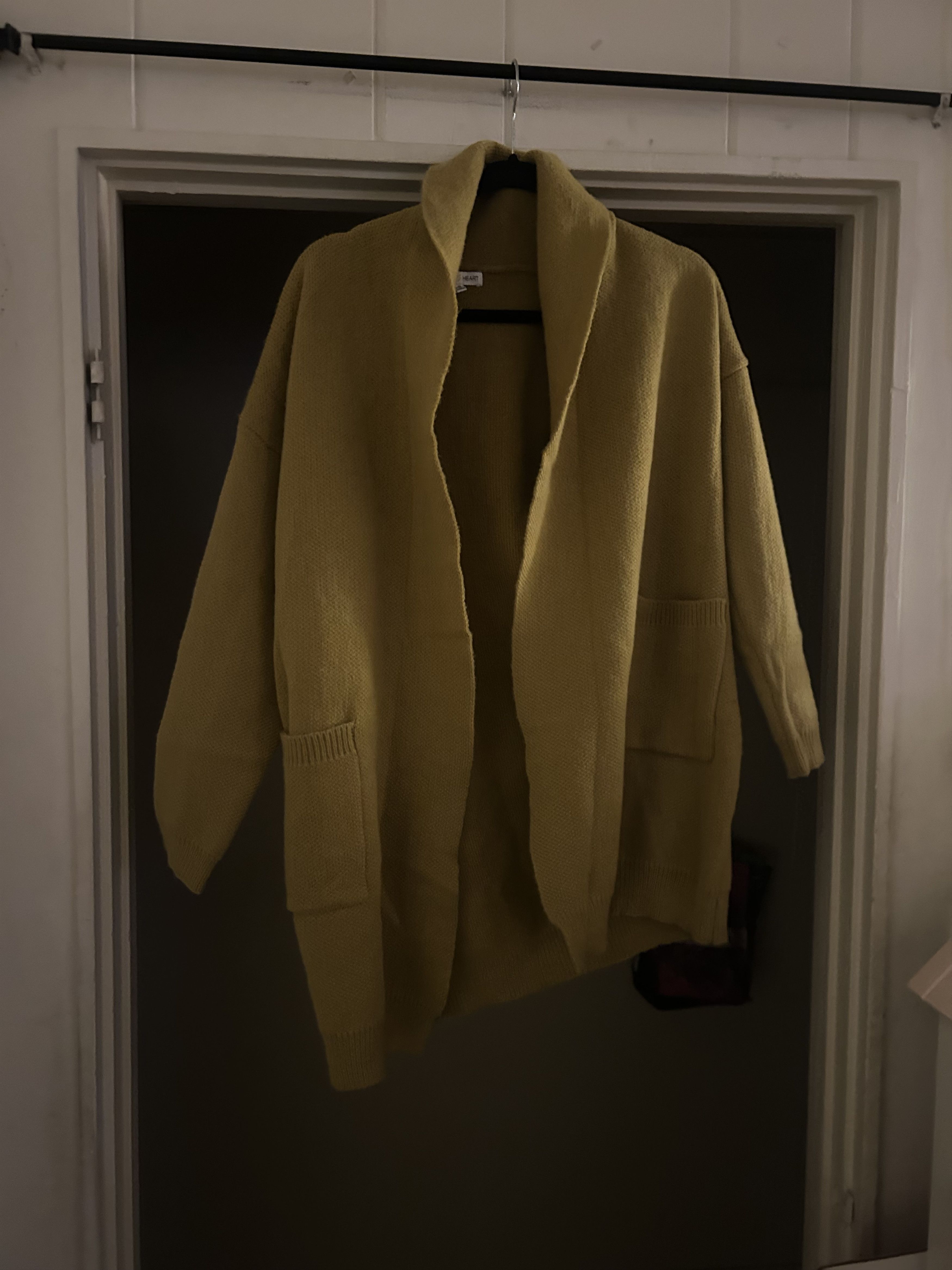 Other Woven Heart Color Yellow Oversized Cardigan Sweater Size S / US 4 / IT 40 - 1 Preview
