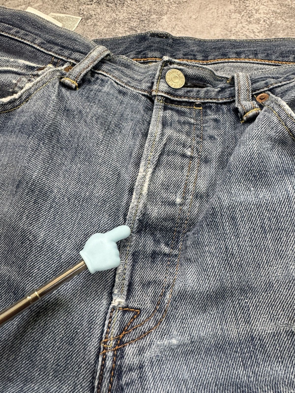 Levi's Levis 501 Distressed Jeans 33x30 Size US 33 - 23 Thumbnail